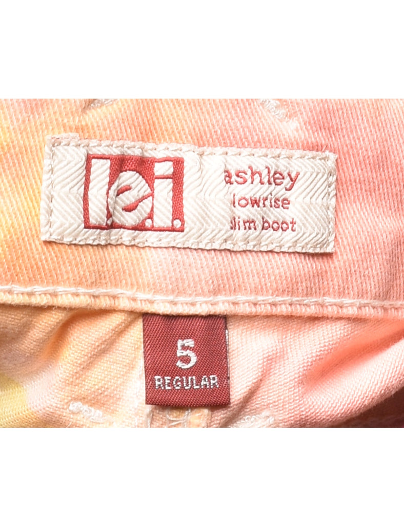 Lei Y2K Tie-dye Effect Studded Bootcut Jeans - W28 L31