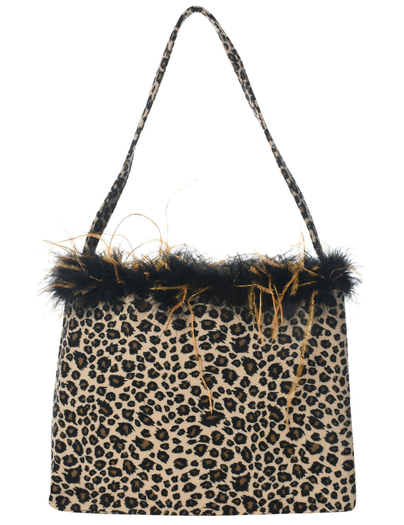 Leopard Pattern Box Bag - M