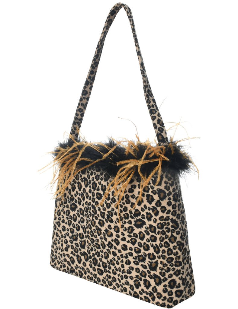 Leopard Pattern Box Bag - M