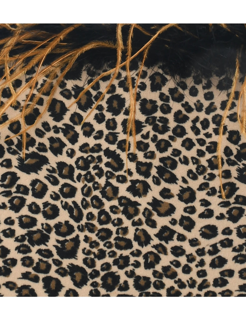 Leopard Pattern Box Bag - M