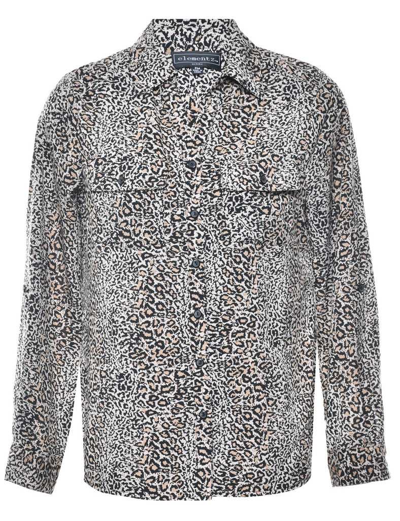 Leopard Print Blouse - M