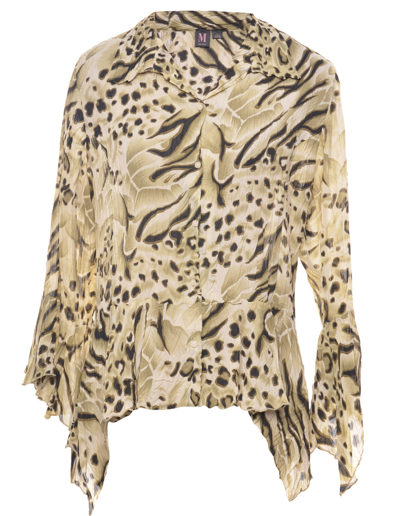 Leopard Print Blouse - L