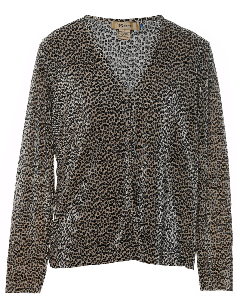 Leopard Print Blouse - M