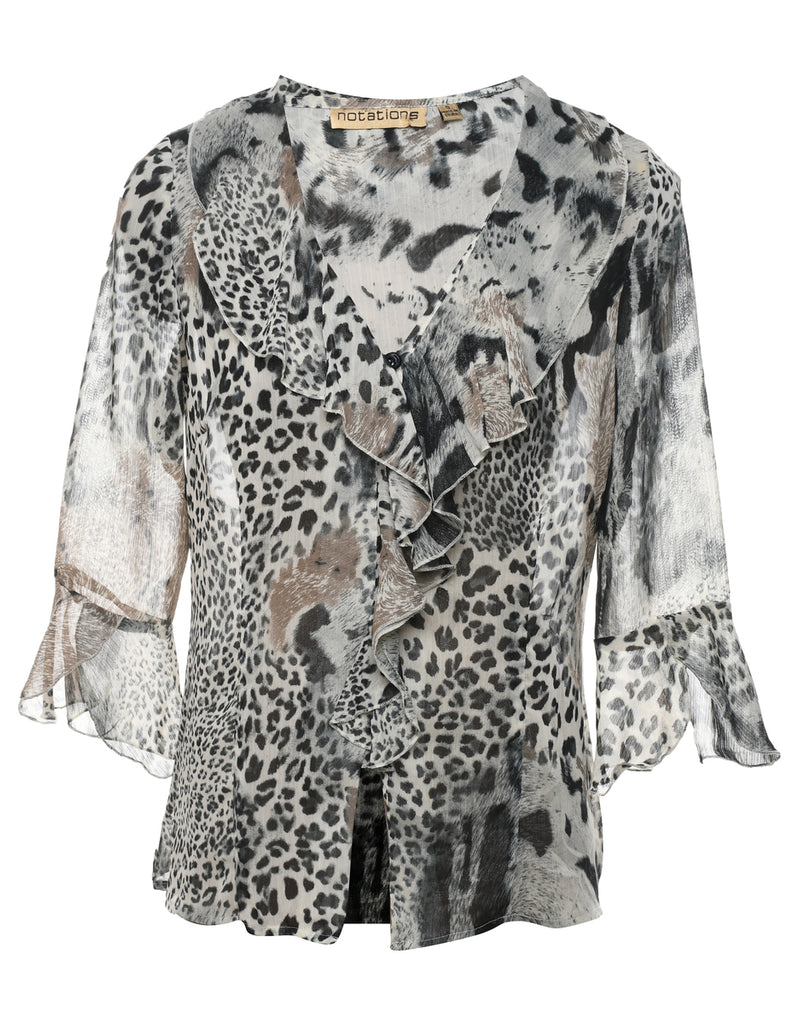 Leopard Print Blouse - S