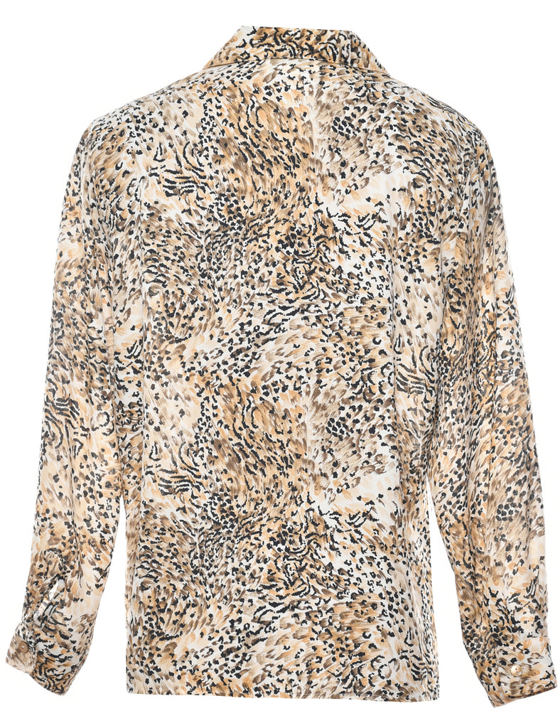 Leopard Print Blouse - L