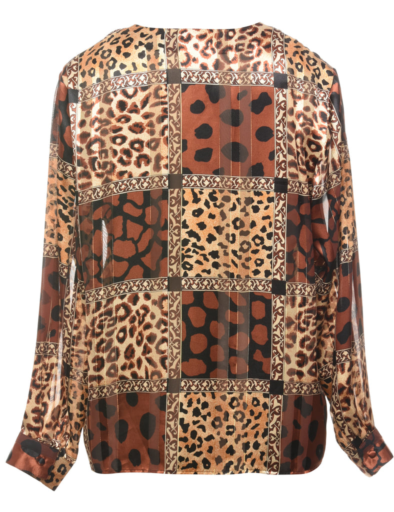 Leopard Print Blouse - XL