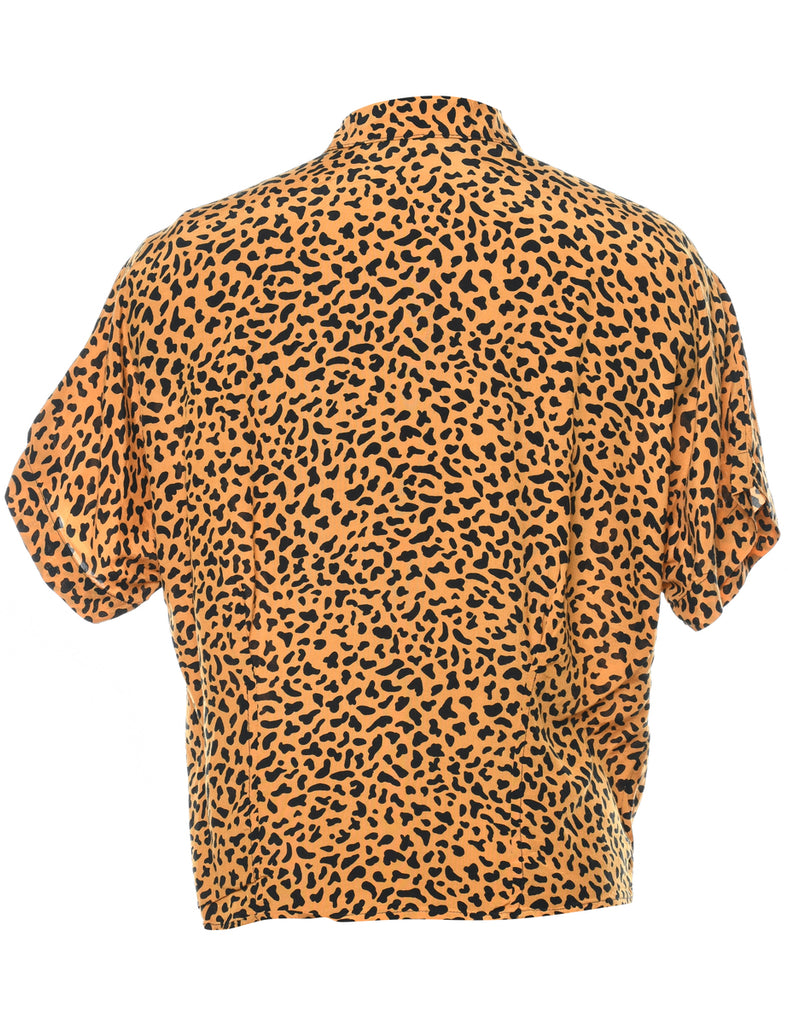 Leopard Print Blouse - L