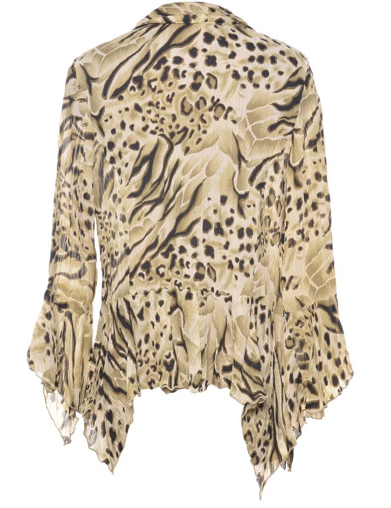 Leopard Print Blouse - L