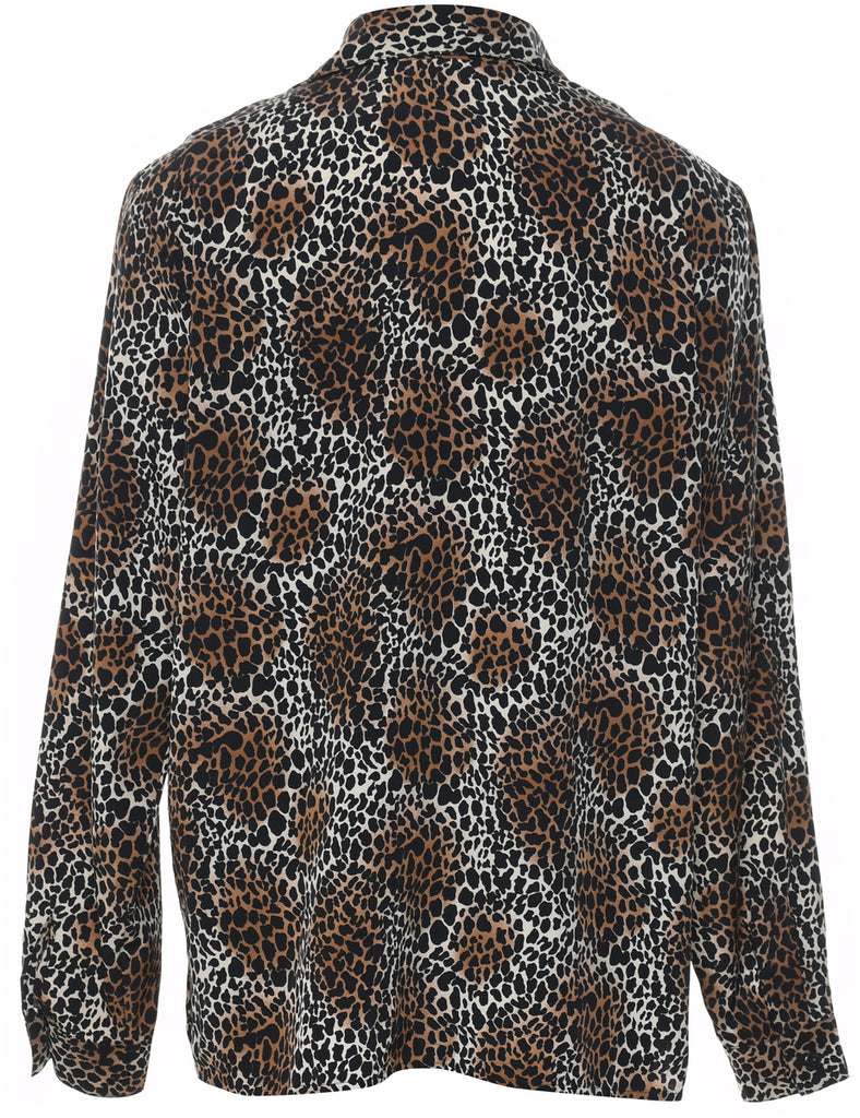 Leopard Print Blouse - L