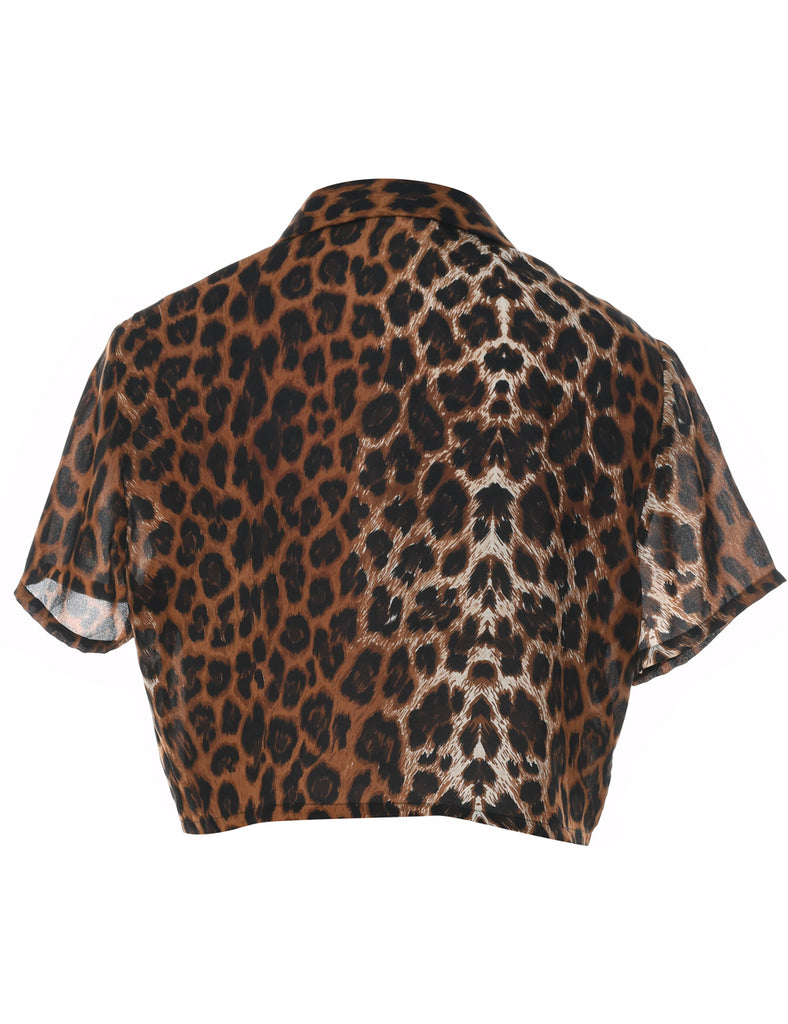 Leopard Print Blouse - L