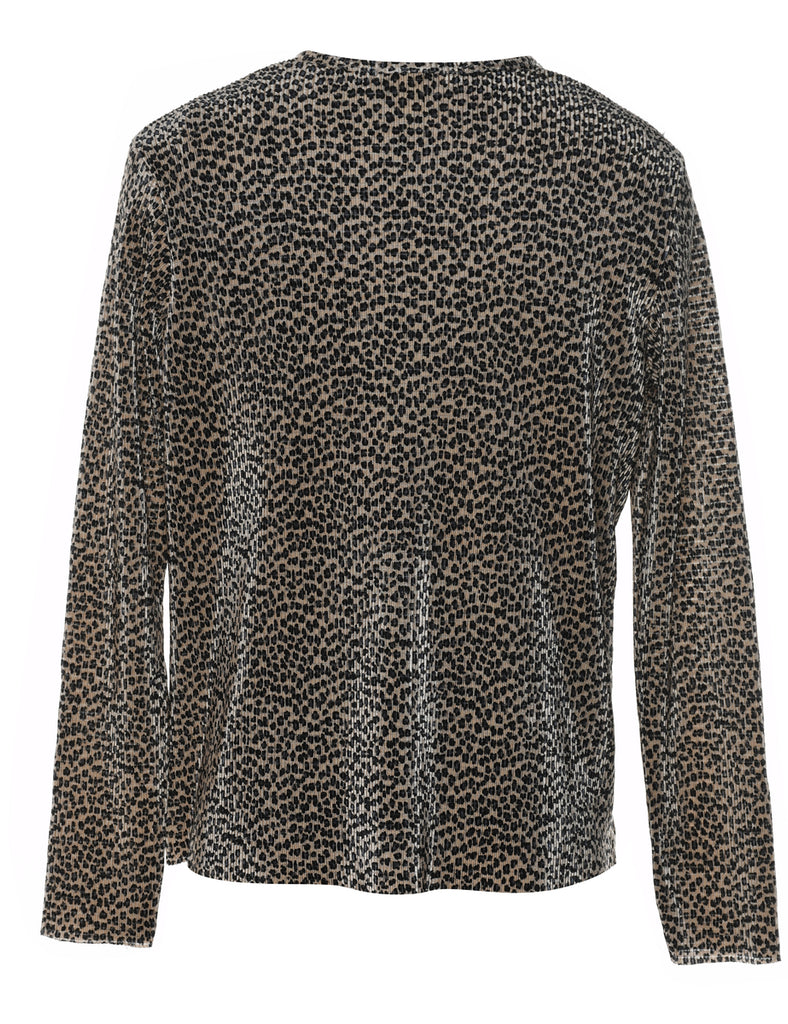 Leopard Print Blouse - M