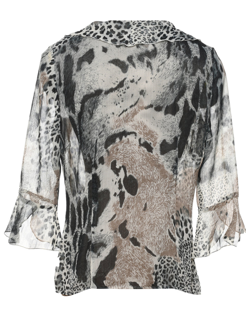 Leopard Print Blouse - S