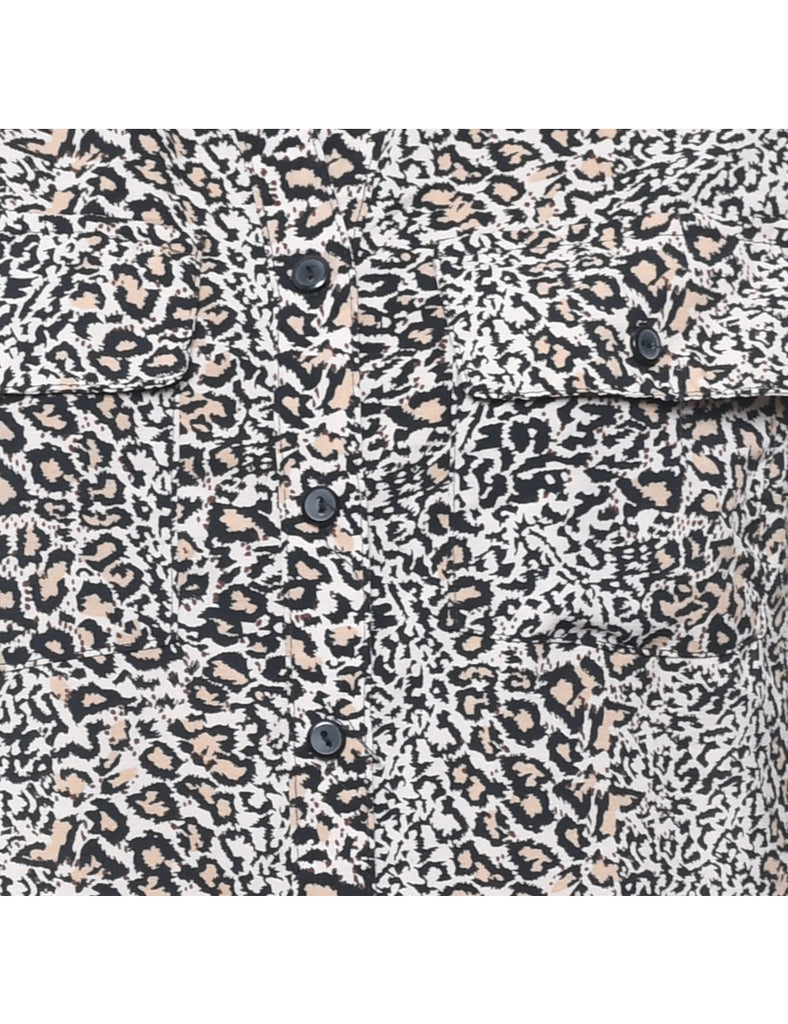 Leopard Print Blouse - M