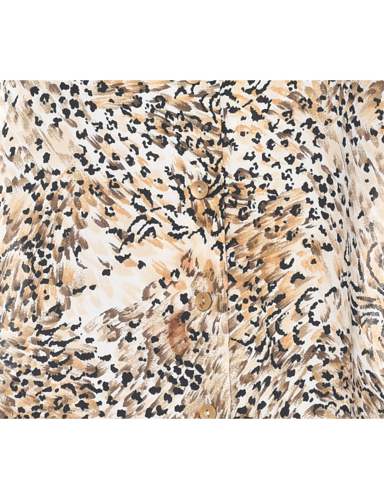 Leopard Print Blouse - L