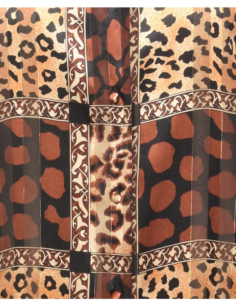 Leopard Print Blouse - XL