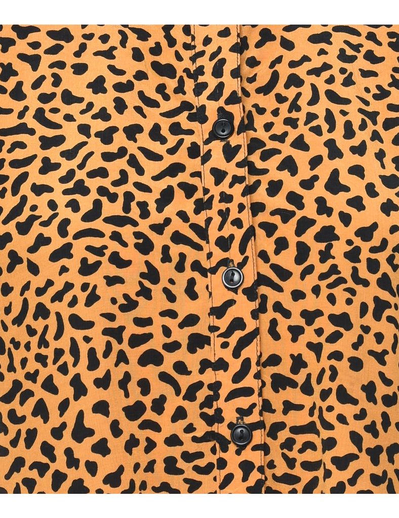 Leopard Print Blouse - L