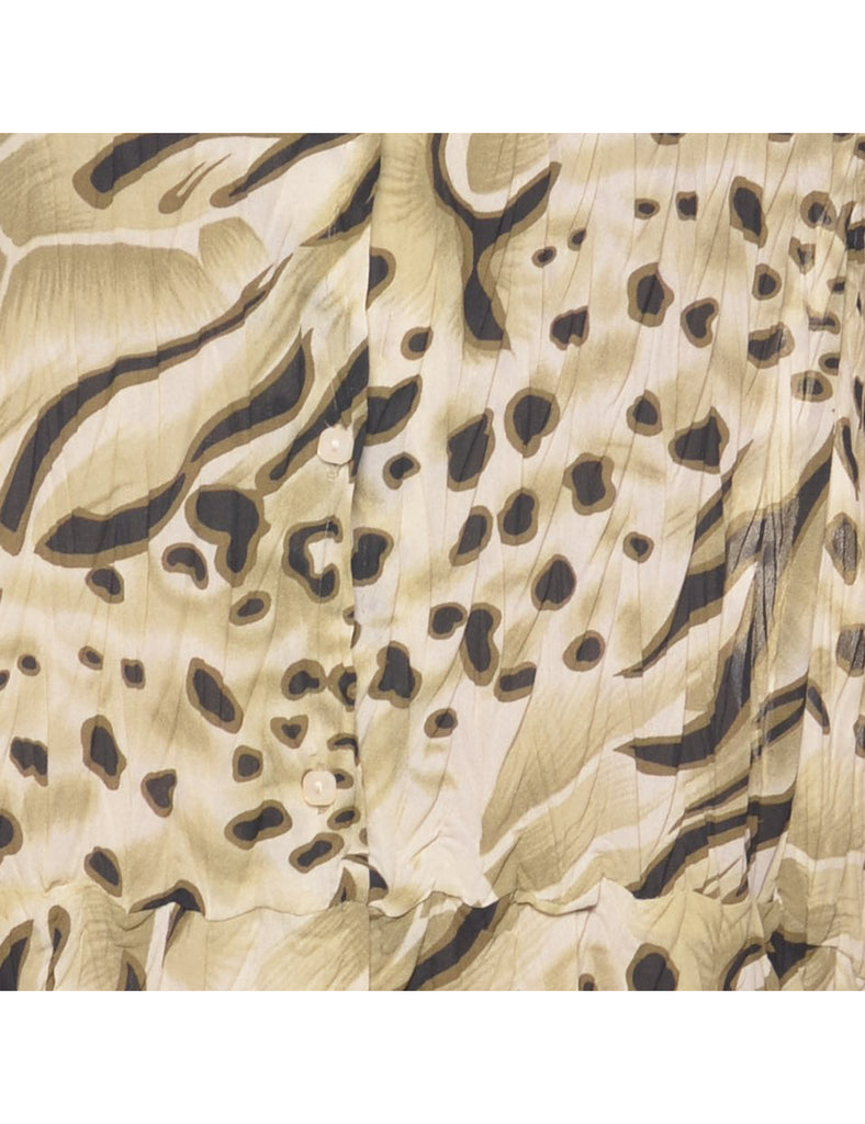 Leopard Print Blouse - L