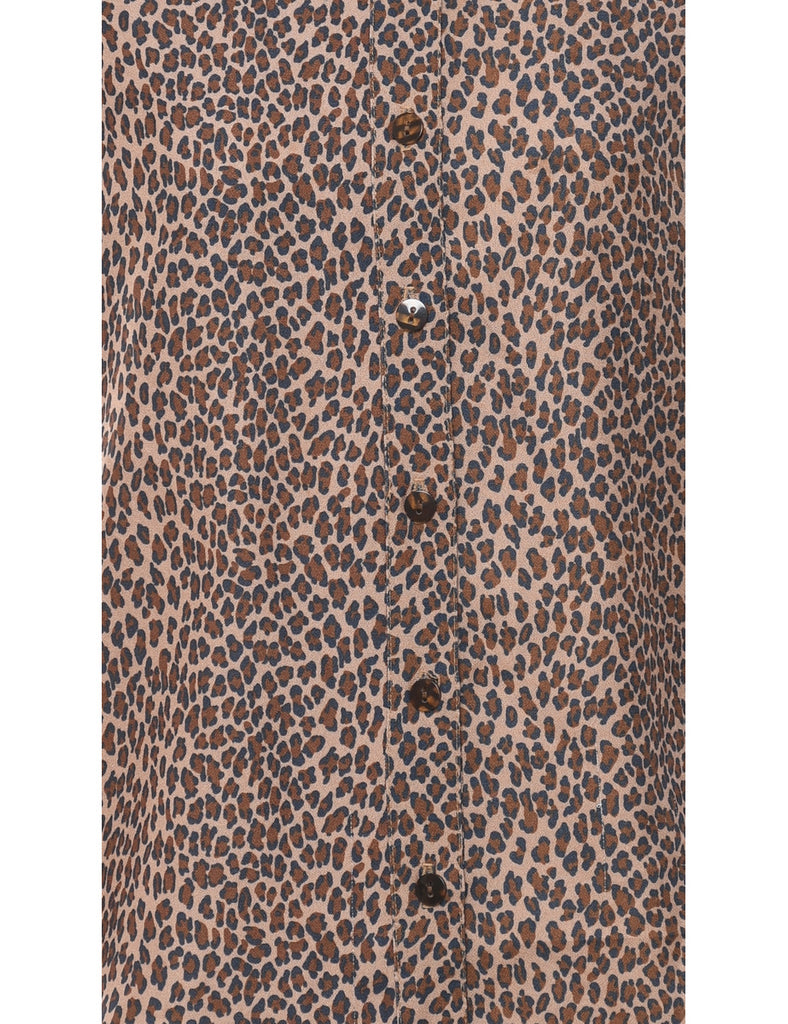 Leopard Print Blouse - M