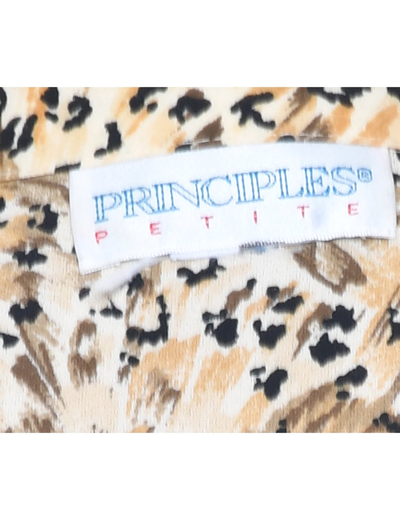 Leopard Print Blouse - L