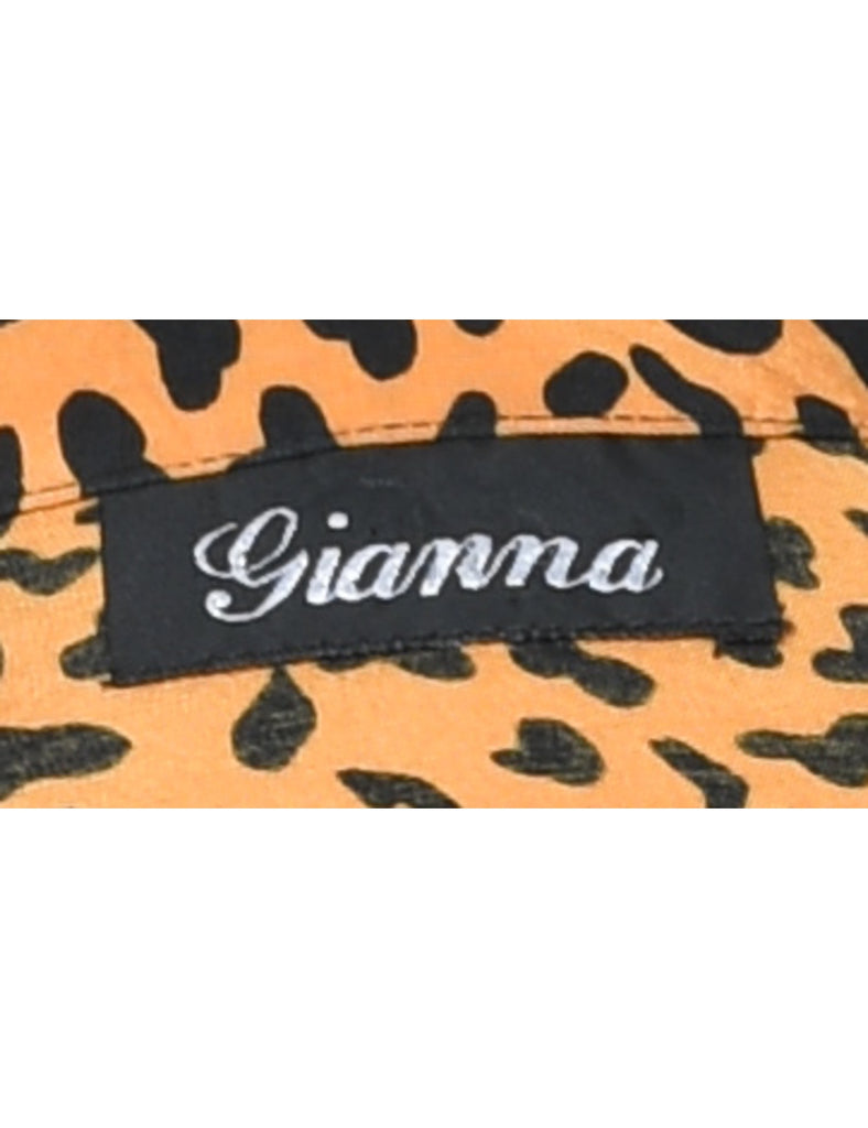 Leopard Print Blouse - L