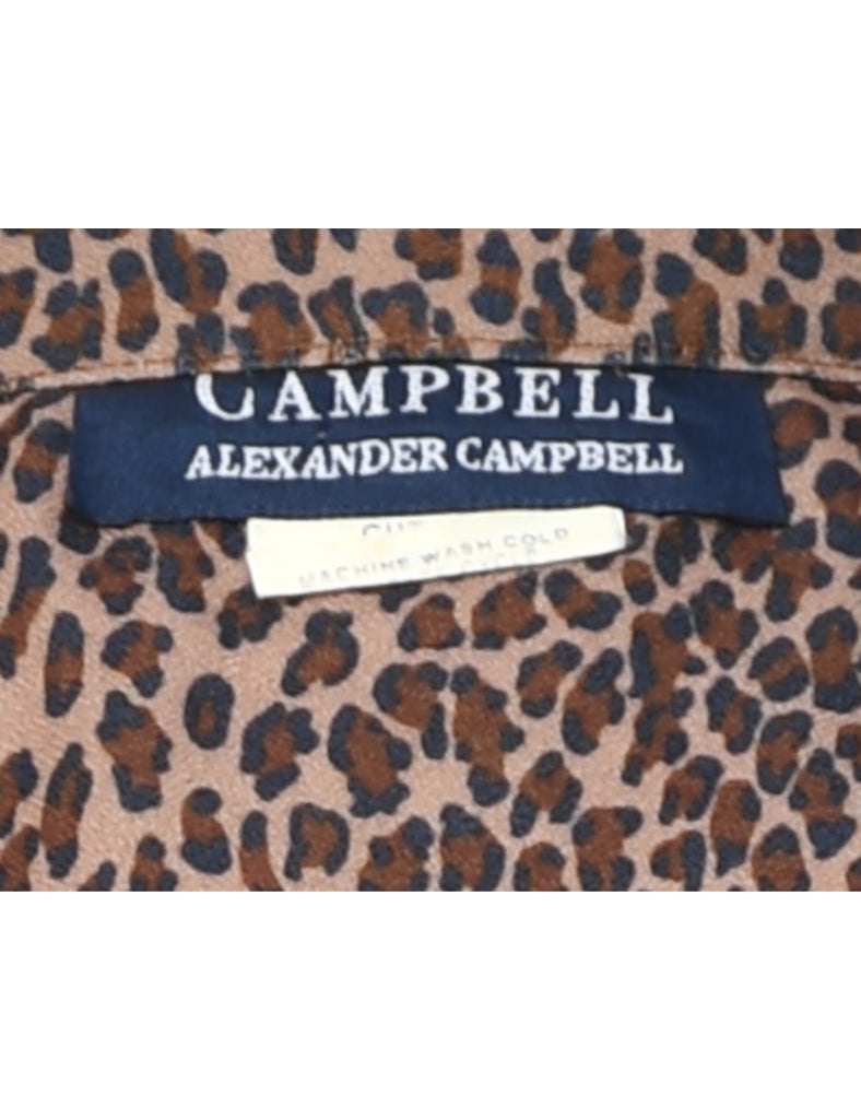 Leopard Print Blouse - M