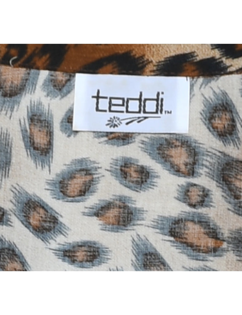 Leopard Print Blouse - L