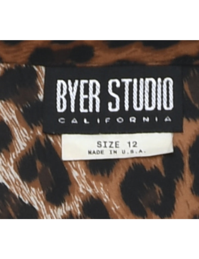 Leopard Print Blouse - L