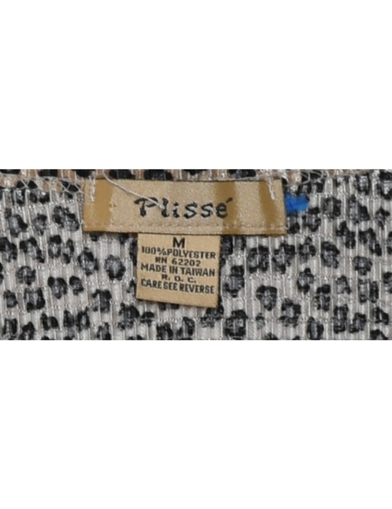Leopard Print Blouse - M