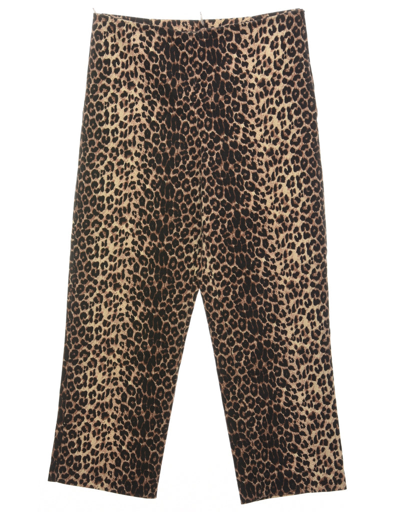 Leopard Print Cropped Pants - W30 L24