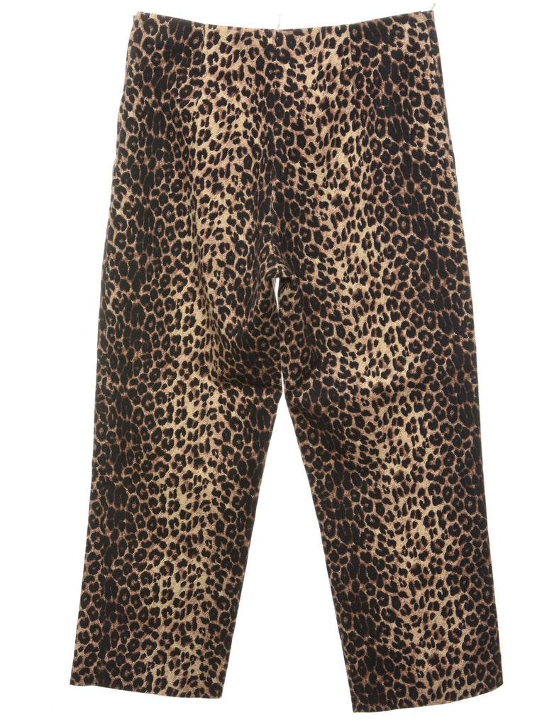 Leopard Print Cropped Pants - W30 L24