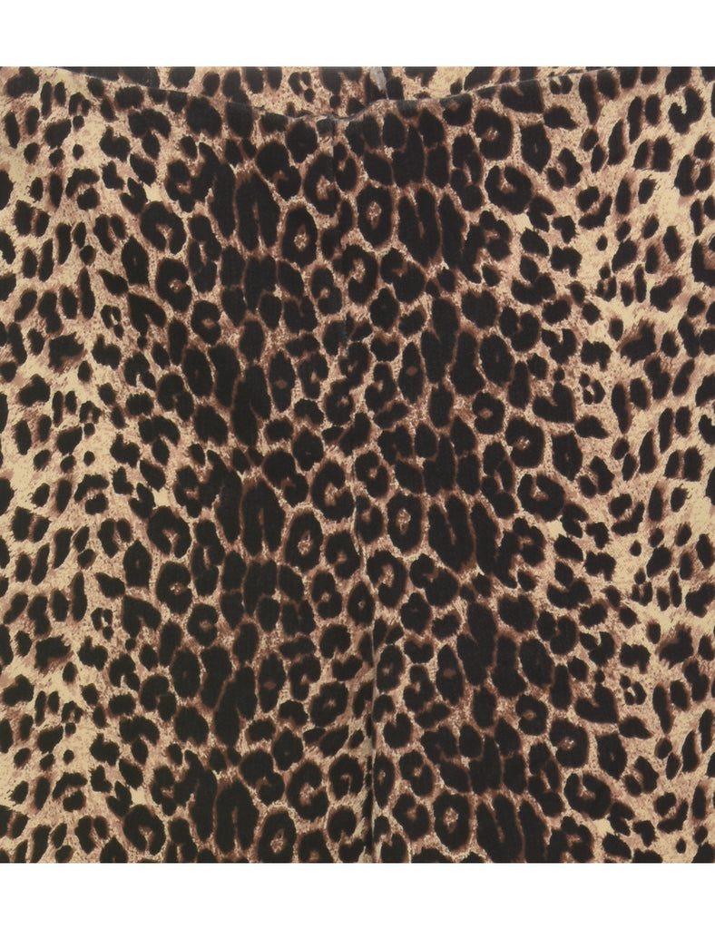 Leopard Print Cropped Pants - W30 L24