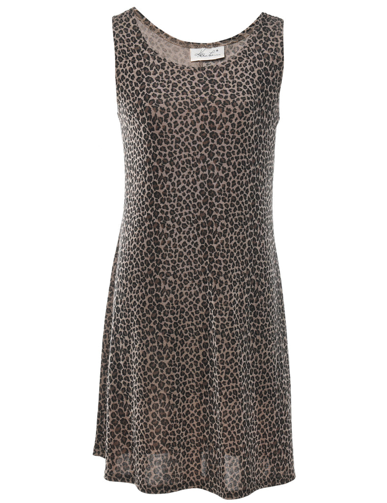 Leopard Print Dress - M