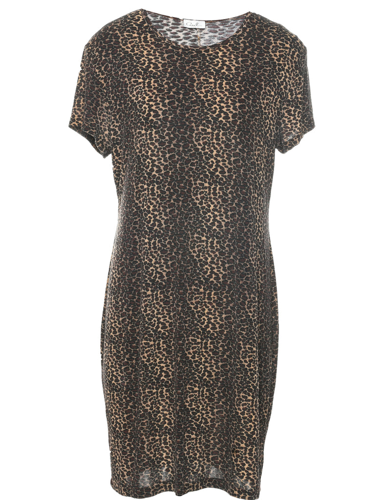 Leopard Print Dress - M