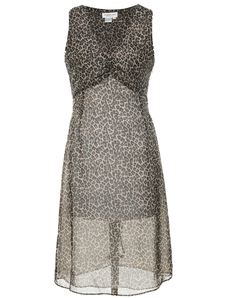 Leopard Print Dress - M