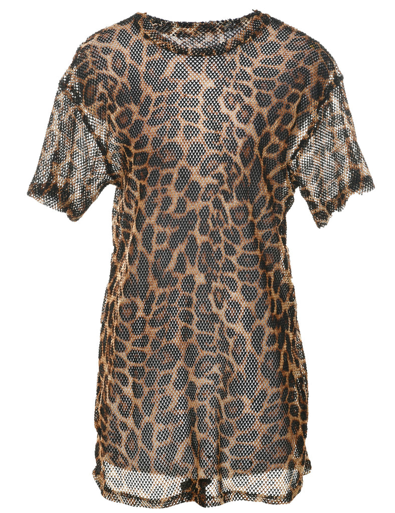 Leopard Print Dress - L
