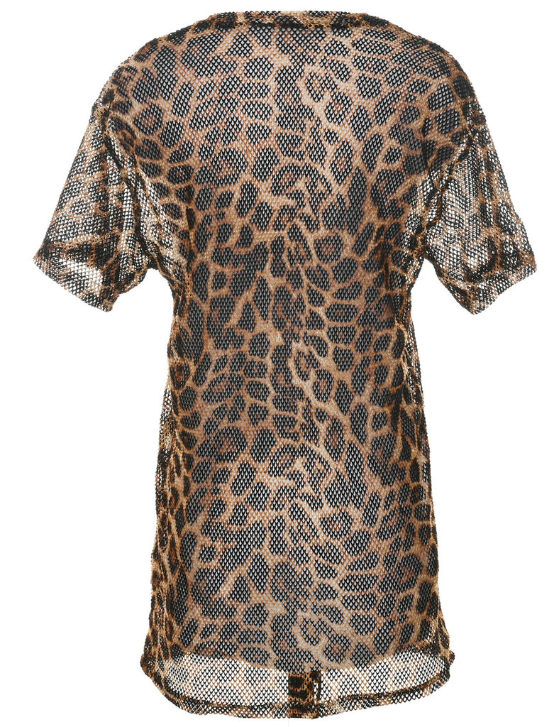 Leopard Print Dress - L
