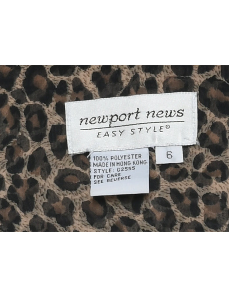 Leopard Print Dress - M