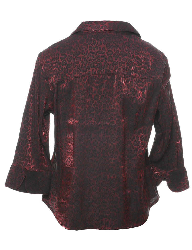Leopard Print Evening Shirt - M