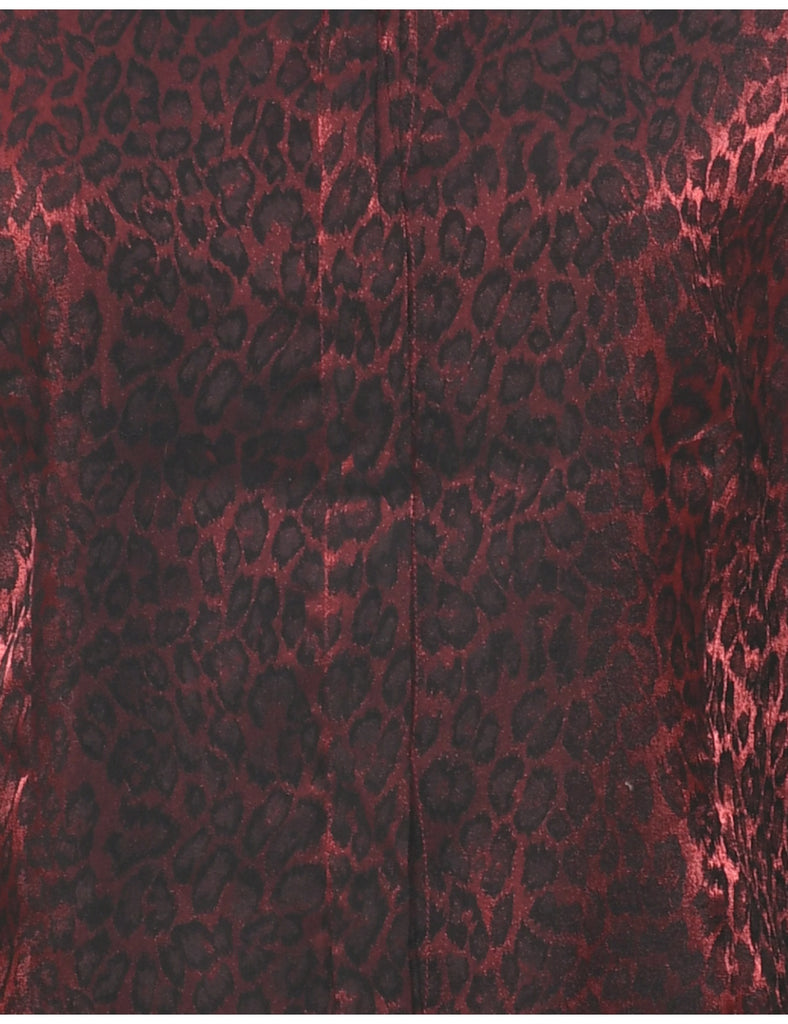 Leopard Print Evening Shirt - M