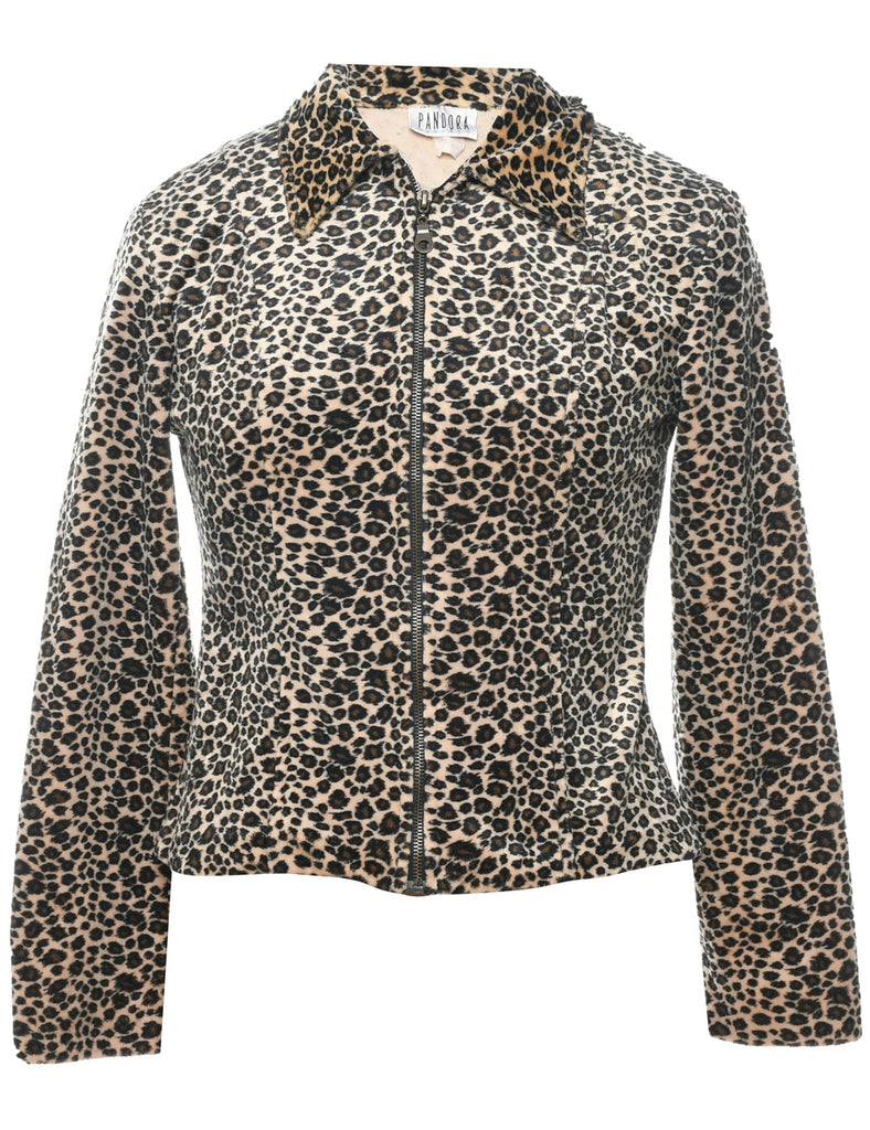 Leopard Print Jacket - M