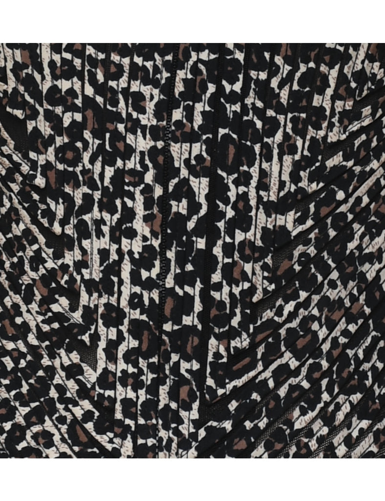 Leopard Print Light Brown & Black 1990s Jacket - S
