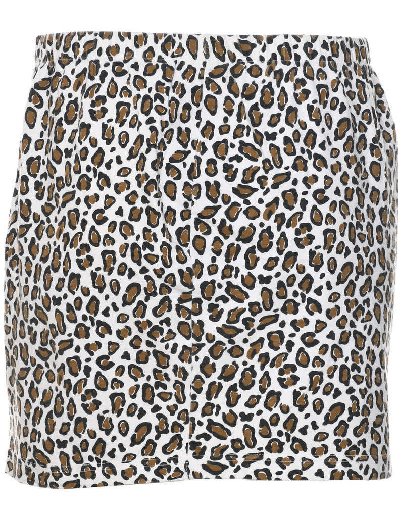 Leopard Print Pencil Skirt - M