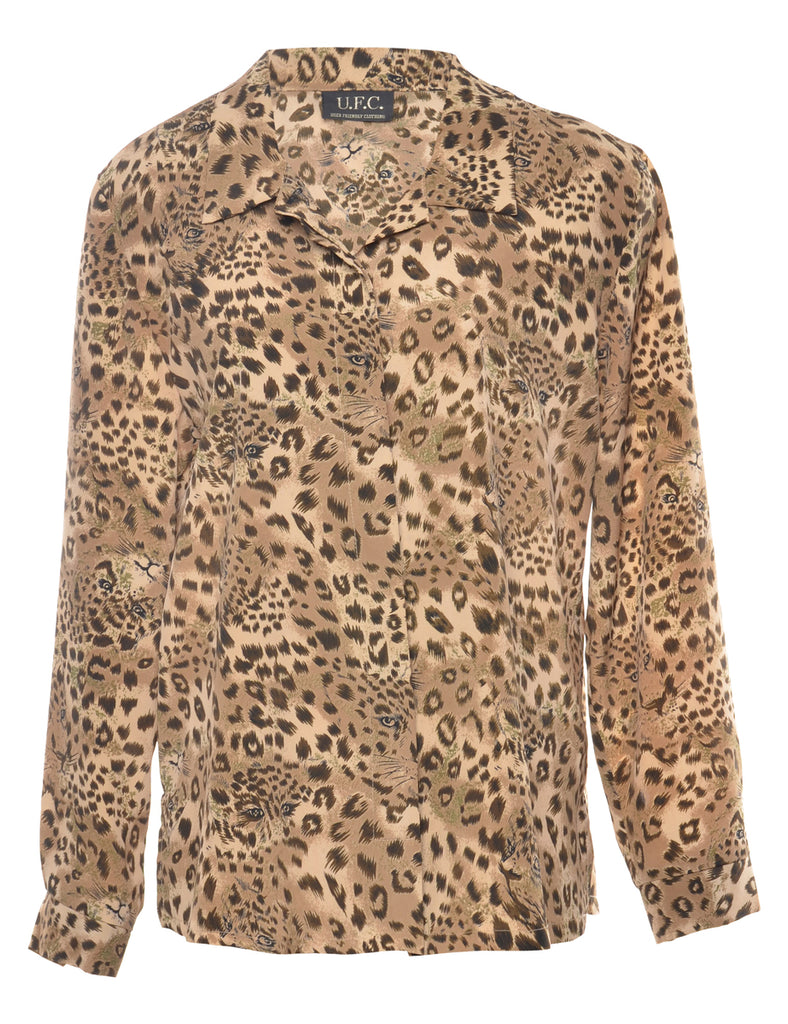 Leopard Print Shirt - M