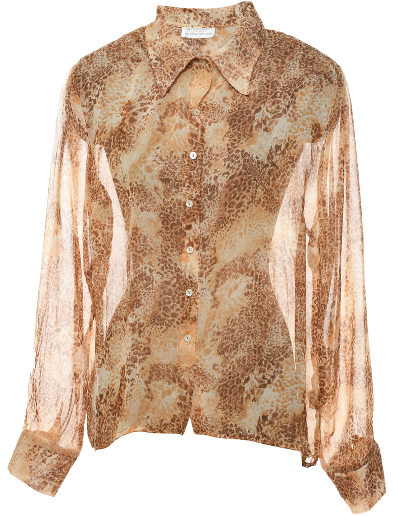 Leopard Print Shirt - L