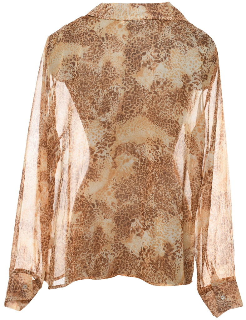 Leopard Print Shirt - L