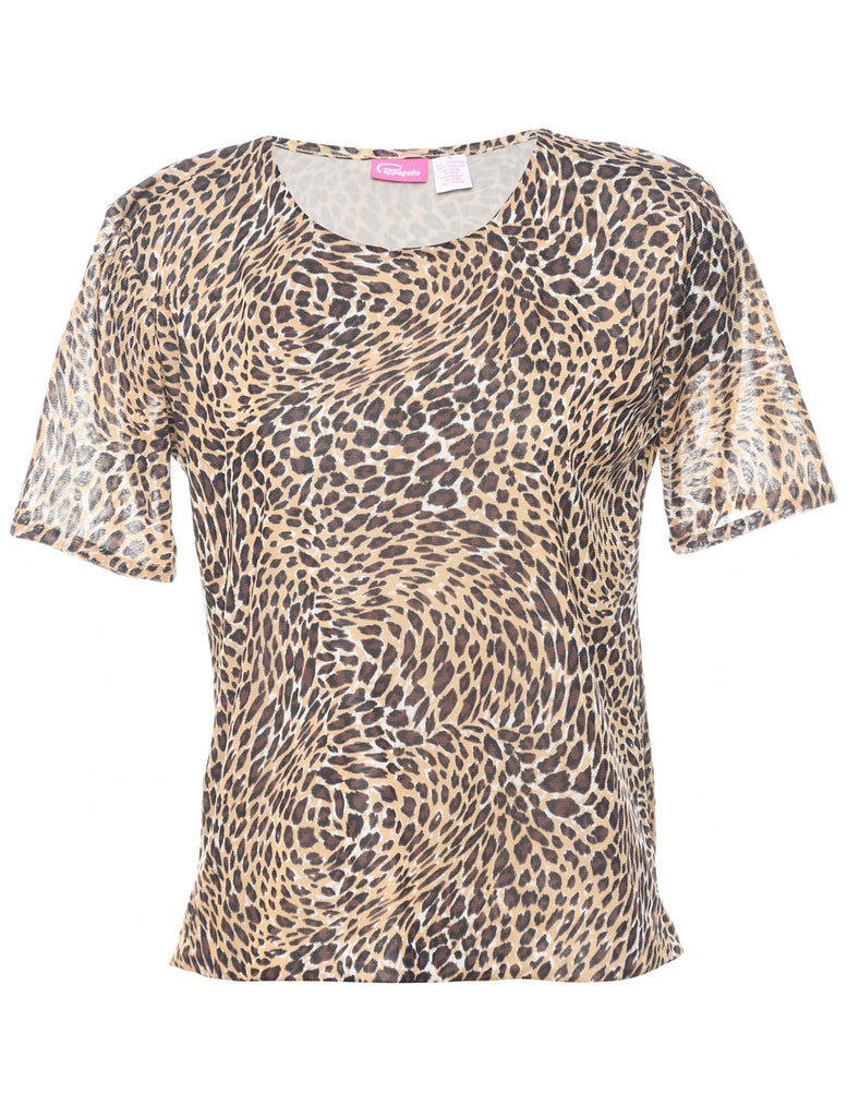Leopard Print Top - S
