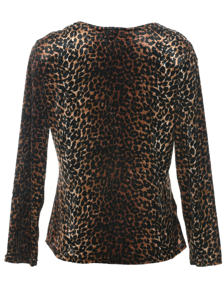 Leopard Print Top - M