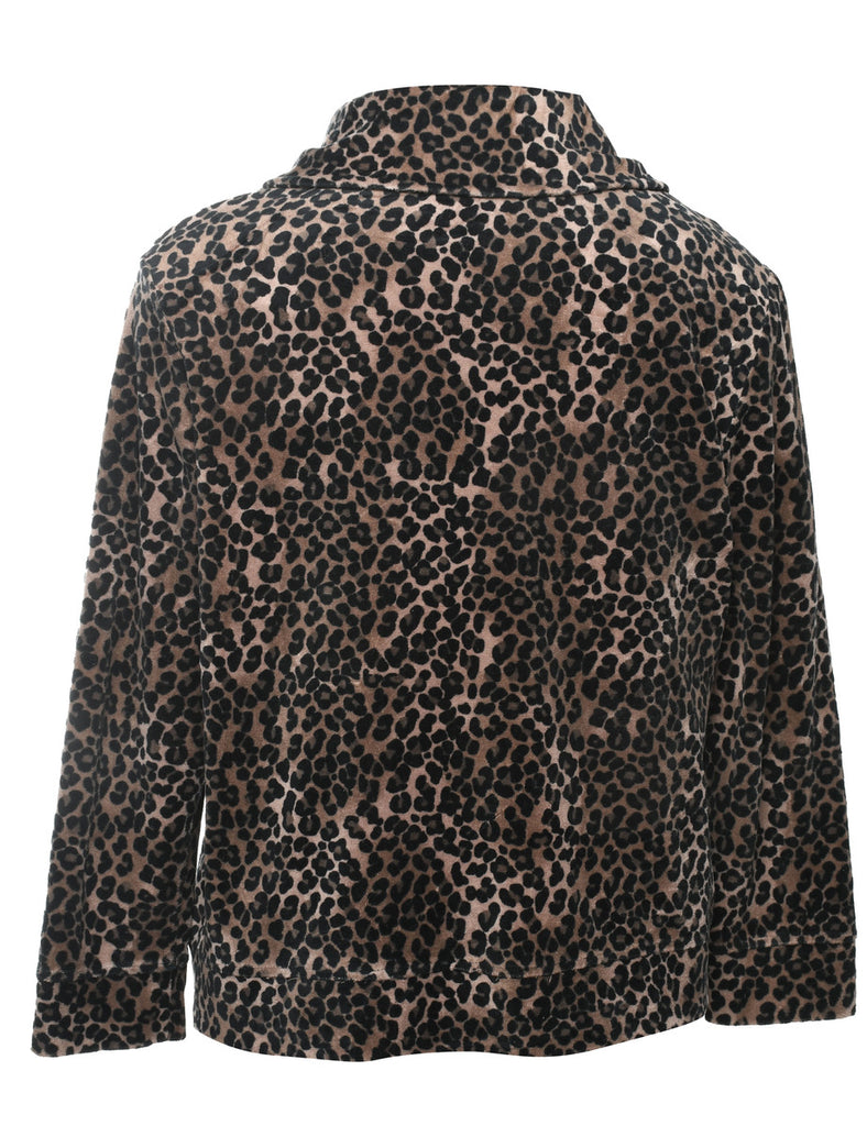 Leopard Print Track Top - XL