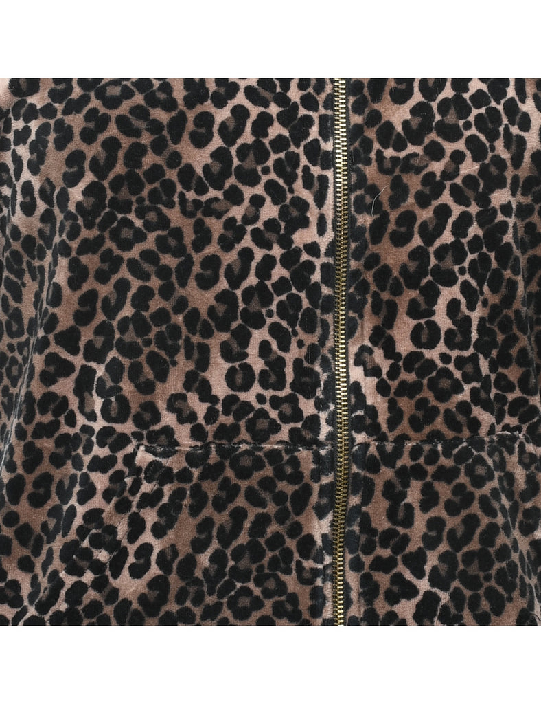 Leopard Print Track Top - XL