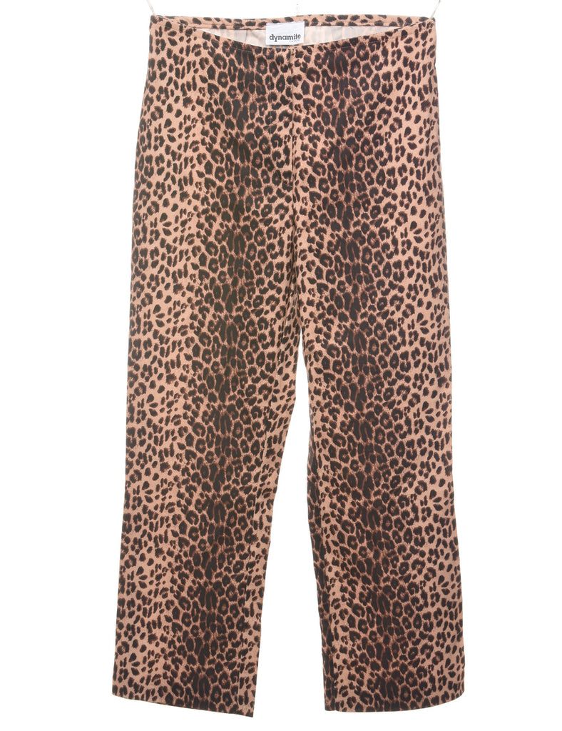 Leopard Print Trousers - W28 L27